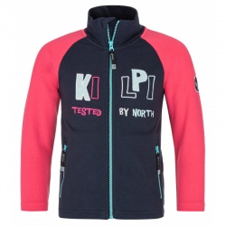 Kilpi Fleedy-JG ruzova detska juniorska sportovni mikina celorozepinaci s primesi bavlny