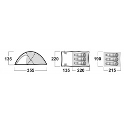 Husky Felen 3-4 turisticky stan cerveny5