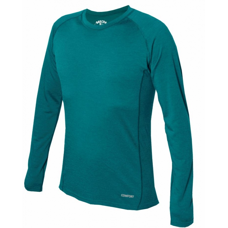 Jitex Kamed 901 Ts petrolejova panske triko dlouhy rukav Merino vlna