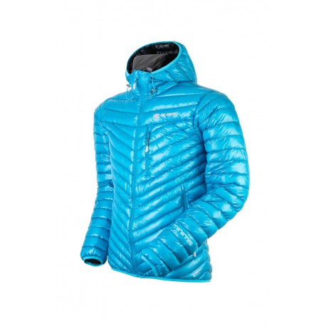 Sir Joseph Minimis 280 hooded Man modrá pánská ultralehká péřová bunda Pertex Quantum Y