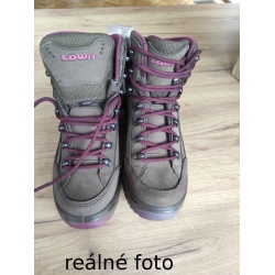Lowa Renegade GTX Mid W espreso berry damske nepromokave kozene trekove boty realne foto
