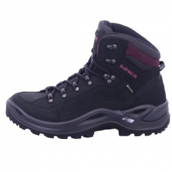 Lowa Renegade GTX Mid W black burgundy damske nepromokave kozene trekove boty1