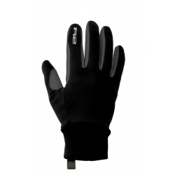 R2 Deft ATR47B cerna seda svetle modra unisex tenci vetruodolne rukavice, zpevnena dlan 