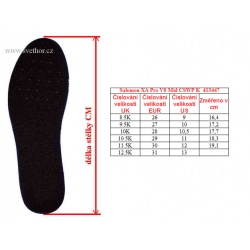 _Salomon XA Pro V8 Mid CSWP K 413447 black monument detske vysi boty zmereno
