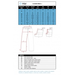 _Kilpi Mimas-J svetle zelena QJ0408KILGN detske zimni vodeodolne lyzarske kalhoty zmereno