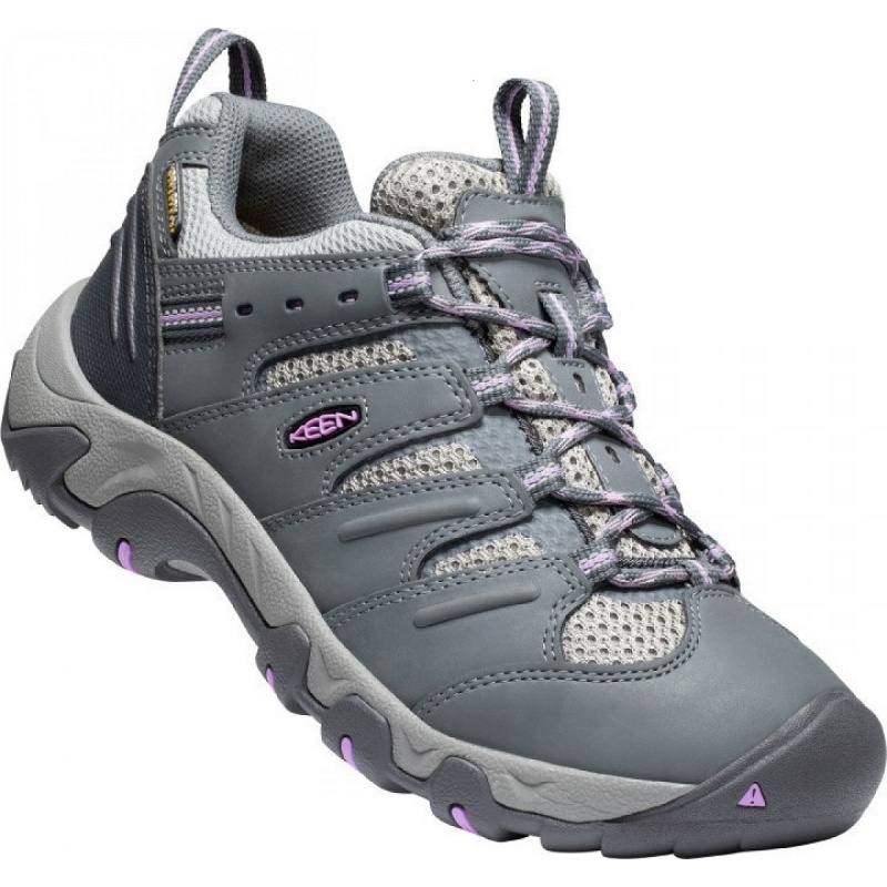 Keen Koven WP W steel grey african violet damske nizke nepromokave boty