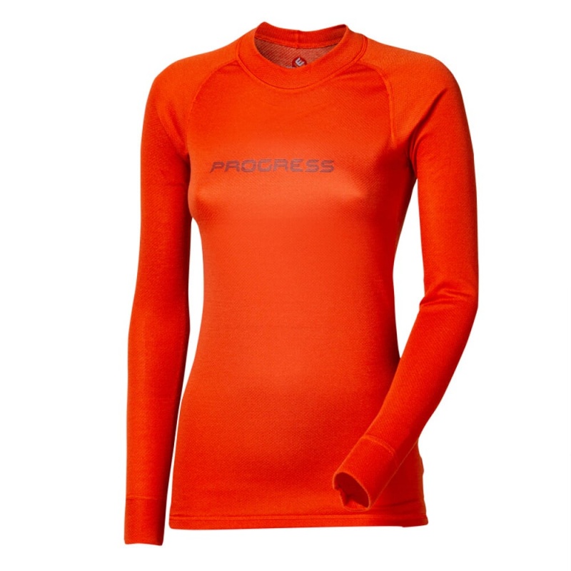 Progres DF NDRZ Print tm. merunka skorice damske funkcni triko dlouhy rukav