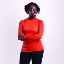 Progres DF NDRZ Print tm. merunka skorice damske funkcni triko dlouhy rukav2