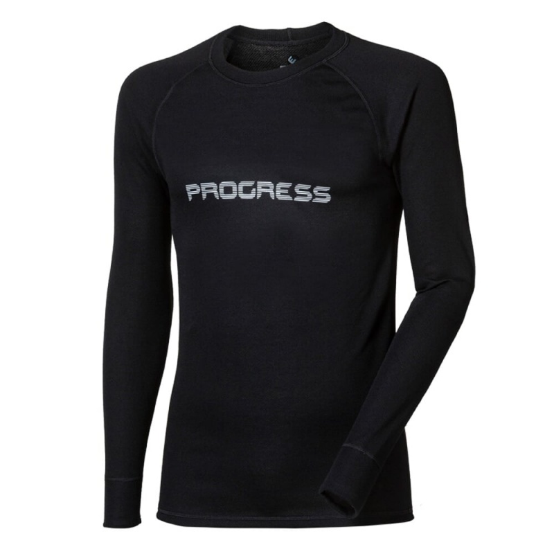 Progres Dry Fast DF NDR Print cerna bila panske triko dlouhy rukav
