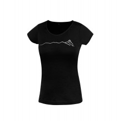 Direct Alpine Furry Lady 1.0 black/anthracite dámské triko krátký rukáv 100% Merino vlna