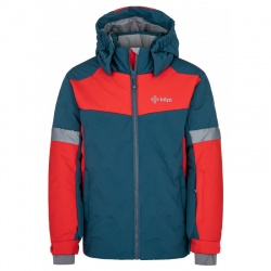 Kilpi Teddy-JB cervena QJ0473KIRED detska juniorska nepromokava zimni lyzarska bunda