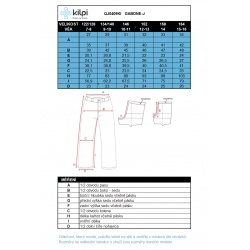 _Kilpi Gabone-J modra QJ0409KIBLU detske zimni vodeodolne lyzarske kalhoty zmereno