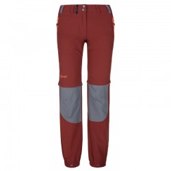 Kilpi Hosio-W tmavě červená dámské odepínací lehké turistické kalhoty1