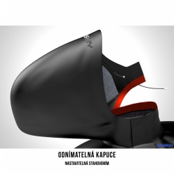 Husky Donnie L cervena damska zimni perova bunda s odepinaci kapucou6