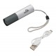 Cattara Svítilna kapesní LED 120lm ZOOM nabíjecí USB SILVER 13164 1