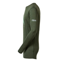 Progres Magar Trek khaki panske triko dlouhy rukav 100 % merino vlna1