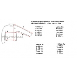 _Progres Magara svestka damske triko dlouhy rukav 100% merino vlna zmereno
